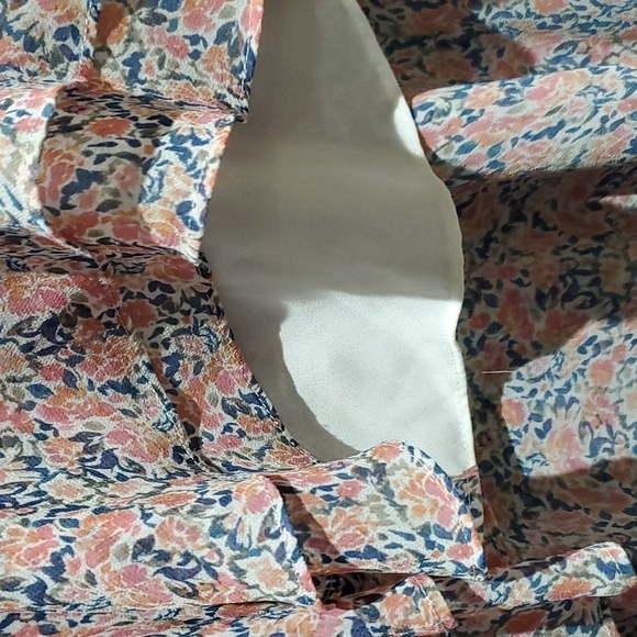 1. STATE FLORAL PINK BLUE DRESS FOREST FAIRY COTTAGE PRAIRIE ANGEL ROMANTIC - Picture 7 of 12